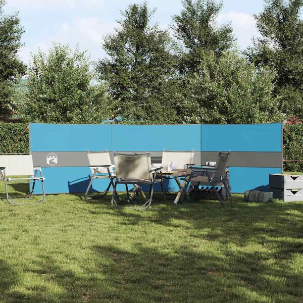 vidaXL Brise-vent de camping bleu 490x123 cm imperméable