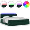 VidaXL Cadre de lit ottoman avec matelas vert fonc&eacute; 160x200 cm velours