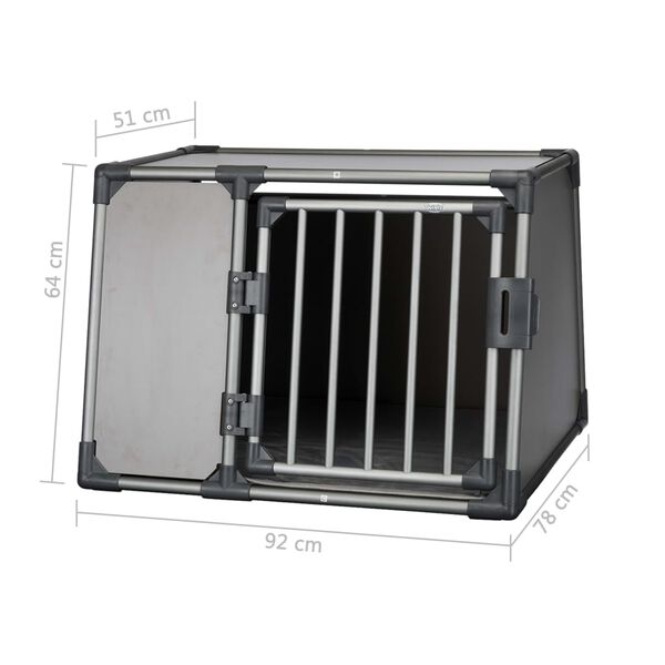 TRIXIE Cage de transport inclin&eacute;e pour chiens L Alu graphite 39338