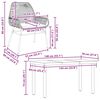 vidaXL Ensemble &agrave; manger jardin coussins 5pcs marron poly rotin verre