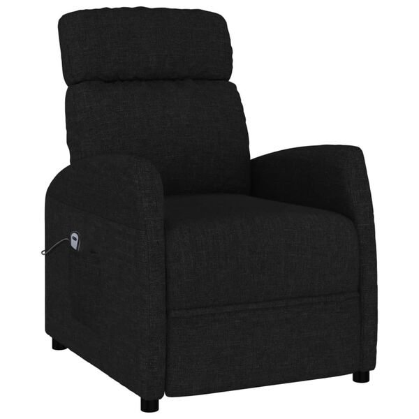 vidaXL Fauteuil inclinable &eacute;lectrique Noir Tissu
