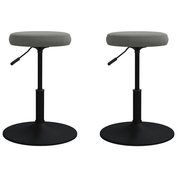 vidaXL Chaises &agrave; manger lot de 2 Gris fonc&eacute; Velours