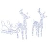 vidaXL D&eacute;coration de No&euml;l Rennes et tra&icirc;neau 160 LED 130 cm Acrylique