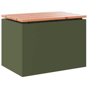 vidaXL Banc de jardin Vert olive 60 x 40 x 43 cm Acier