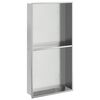 vidaXL Niche de douche argent&eacute; bross&eacute; 32x62x9 cm acier inoxydable