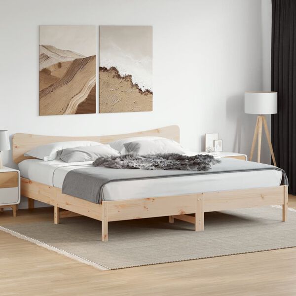 vidaXL T&ecirc;te de lit 180 cm bois massif de pin