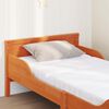 vidaXL Cadre de lit avec matelas Marron 80 x 200 cm Bois de pin massif