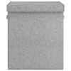 vidaXL Panier &agrave; linge pliable Gris 51x34,5x59 cm Tissu en faux lin