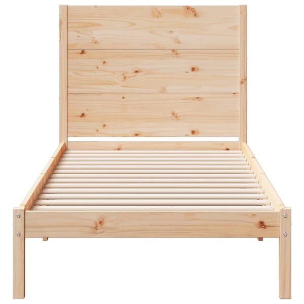vidaXL Cadre de lit extra long sans matelas 100x210 cm bois massif