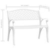vidaXL Banc de jardin 102 cm aluminium coulé blanc