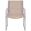 vidaXL Salon de jardin 4 pcs Tissu et acier Taupe