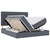 vidaXL Lit de rangement LED avec matelas Gris fonc&eacute; 200 x 200 cm
