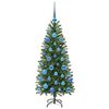 vidaXL Sapin de No&euml;l artificiel avec 150 LED Vert 120 cm PE et PVC
