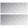 vidaXL Nez de marche 2 pc 100 x 40 cm Argent&eacute; Aluminium Rectangulaire