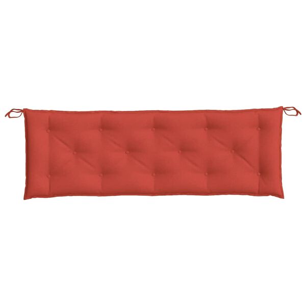 vidaXL Coussin de banc de jardin rouge m&eacute;lang&eacute; 150x50x7 cm tissu