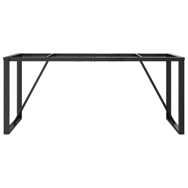 vidaXL Pieds de table &agrave; manger cadre en O 180x80x73 cm acier