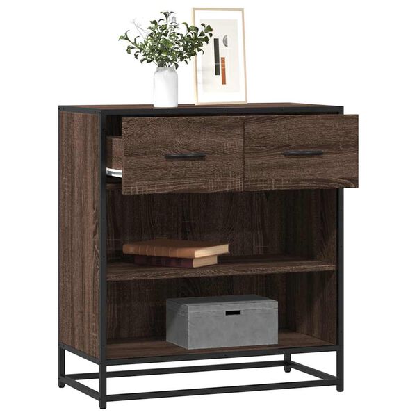 vidaXL Buffet ch&ecirc;ne marron 68x35x76 cm bois d'ing&eacute;nierie