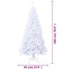 vidaXL Arbre de No&euml;l artificiel avec branches &eacute;paisses blanc 180cm PVC