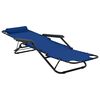 vidaXL Chaises longues pliables 2 pcs avec repose-pied Acier Bleu