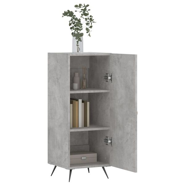 vidaXL Buffet Gris b&eacute;ton 34,5x34x90 cm Bois d'ing&eacute;nierie
