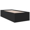 vidaXL Cadre de lit sans matelas noir 75x190 cm