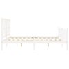 vidaXL Cadre de lit sans matelas blanc 200x200 cm bois massif de pin