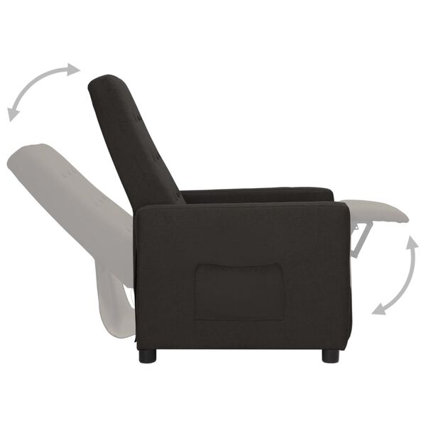 vidaXL Fauteuil inclinable Marron fonc&eacute; Tissu