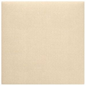 vidaXL T&ecirc;te de lit murale 12 pc 30 x 30 cm Cr&egrave;me tissu