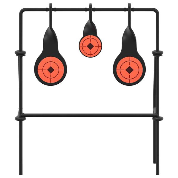 vidaXL Cible réinitialisable Noir 26 x 13 x 31 cm Acier