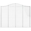 vidaXL Paniers à gabions arqués 4 pcs 200x30x140/160 cm Fer galvanisé