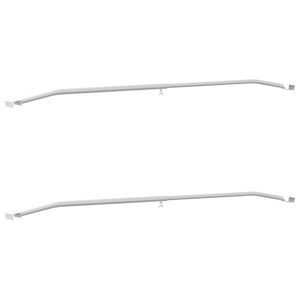 vidaXL Support de b&acirc;che pour remorques 2 pc Argent&eacute; 102-155 cm