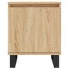 vidaXL Tables de chevet 2pcs ch&ecirc;ne sonoma 40x30x50cm bois d'ing&eacute;nierie