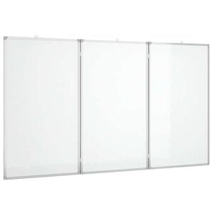 vidaXL Tableau blanc magn&eacute;tique pliable 120x80x1,7 cm aluminium
