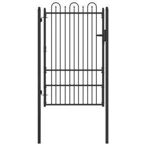 vidaXL Porte de Cl&ocirc;ture HORST 100 x 150 cm Acier Noir Verrouillable