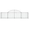 vidaXL Paniers &agrave; gabions arqu&eacute;s 4 pcs 200x50x40/60 cm fer galvanis&eacute;