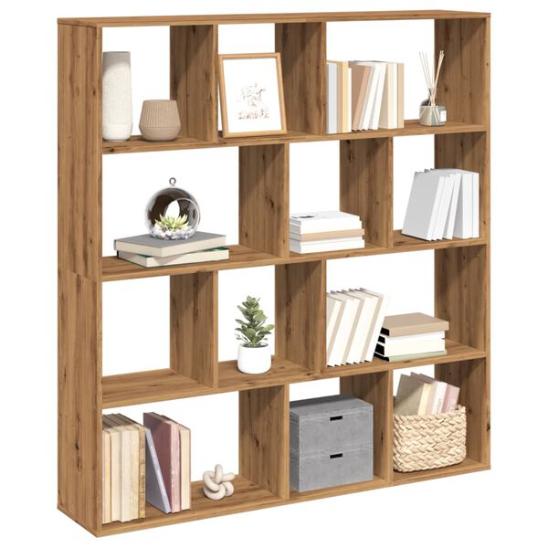 vidaXL Bibliothèque chêne artisanal 132x29x141,5 cm bois d'ingénierie