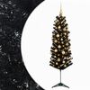 vidaXL Sapin de No&euml;l artificiel &eacute;troit avec boules 150 cm 150 LED