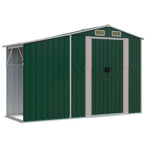 vidaXL Abri de jardin vert 277x93x179 cm acier galvanis&eacute;