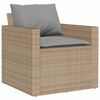 vidaXL Salon de jardin avec coussins 6 pcs beige r&eacute;sine tress&eacute;e