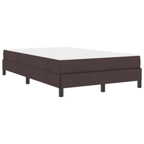 vidaXL Lit &agrave; ressorts avec matelas Marron fonc&eacute; 120 x 200 cm tissu