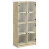 vidaXL Buffet haut avec portes ch&ecirc;ne sonoma bois d'ing&eacute;nierie