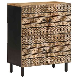 vidaXL Buffet 60x33,5x75 cm bois de manguier brut massif