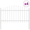 vidaXL Cl&ocirc;ture de jardin WOERDEN 4 pc 170 x 140 cm Blanc