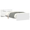 vidaXL Cadre de lit sans matelas blanc 90x200 cm bois d'ing&eacute;nierie