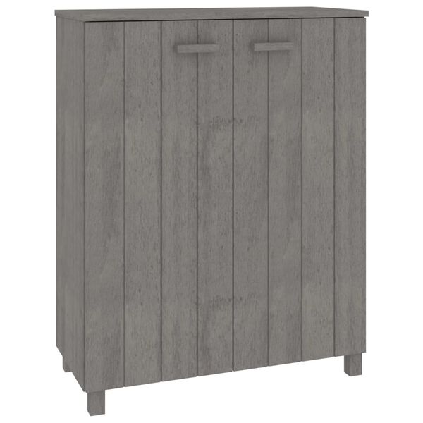 vidaXL Armoire &agrave; chaussures HAMAR Gris clair 85x40x108 cm Pin massif