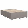 vidaXL Sommier &agrave; lattes de lit avec matelas Taupe 140x200 cm Tissu