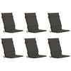 vidaXL Coussin de chaise &agrave; dossier haut GEMERT 6 pc 100 % polyester