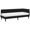 vidaXL Cadre de lit d'angle avec matelas 2 pcs Noir Velours
