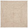 vidaXL Tapis de surface Carr&eacute; Naturel et Blanc 120 x 120 cm