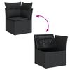 vidaXL Salon de jardin avec coussins 13 pcs noir r&eacute;sine tress&eacute;e